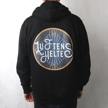 Sort hoodie med lynlås
